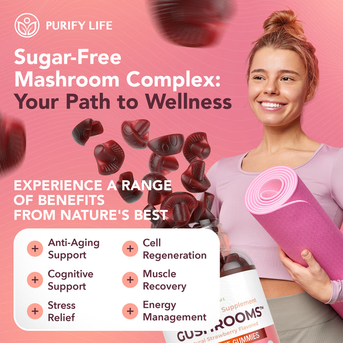 Sugar-Free Mushroom Gummies - 10 Mushroom Complex