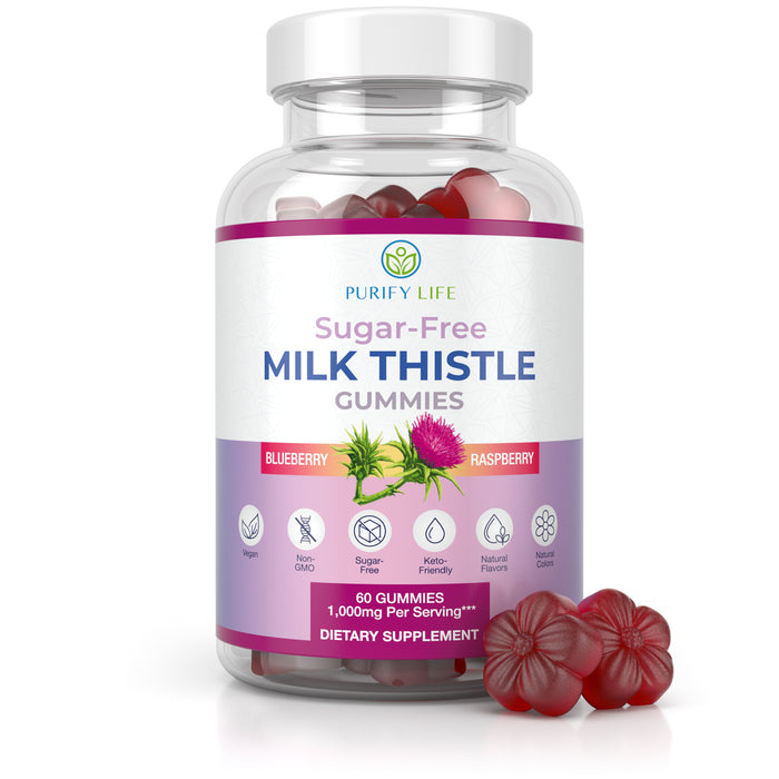 Sugar Free Milk Thistle Gummies for Liver Function, Detox & Cleanse, Hangover Relief