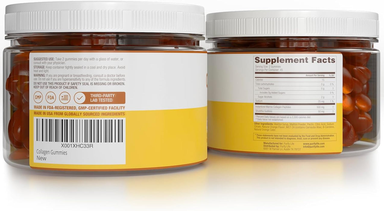 Sugar-Free Marine Collagen Gummies, Support Healthy Hair, Skin & Nails 90ct