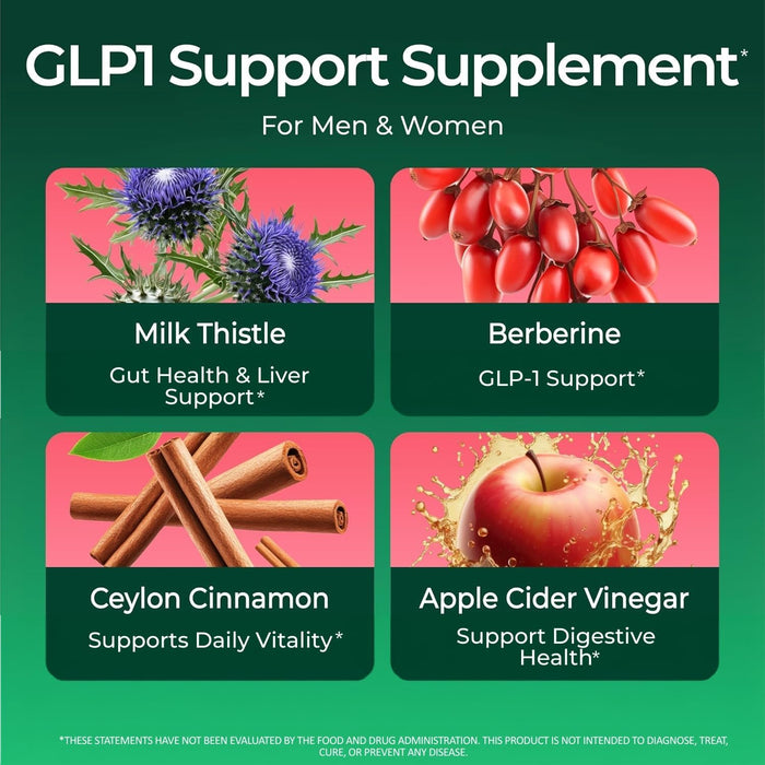 Sugar-Free Berberine Gummies GLP-1 Support Supplement for Digestive Balance