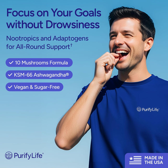 Sugar-Free Mushroom Gummies - 10 Mushroom Complex