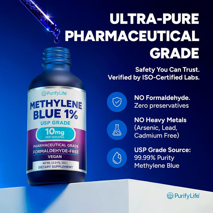 Methylene Blue Drops 1% Solution (USP Grade 99.99% Pure)