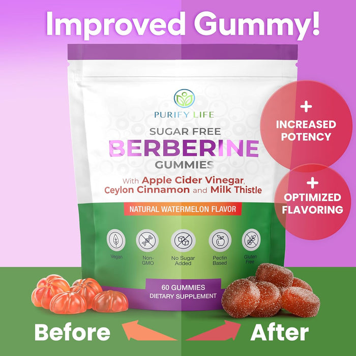 Keto Berberine Complex Gummies (Sugar-Free) with Ceylon Cinnamon, Milk Thistle, ACV [AMPK Metabolic Activator] Berberine Supplement for Metabolism, Energy, Gut Health, Fasting & Body Mass Control