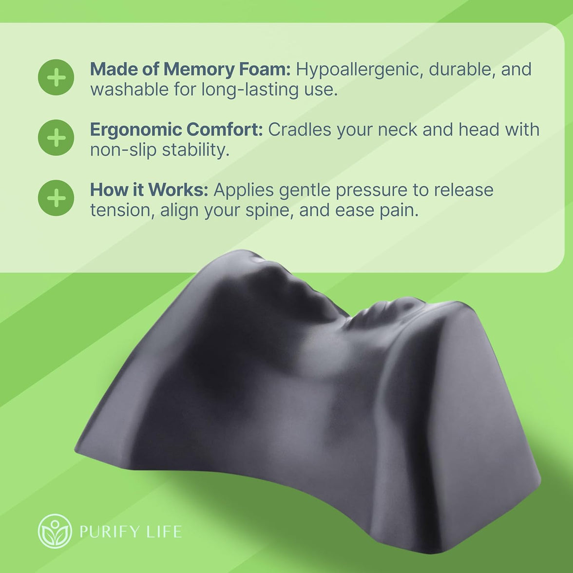 Occipital Release Tool for Pivotal Therapy - Cervical Traction Neck Pillow - Lumbar Dysfunction, TMJ, Neck or Shoulder Pain Relief