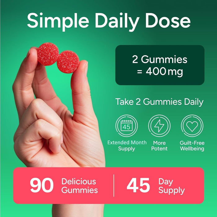 Apple Cider Vinegar Gummies for Bloating, Weight Loss, and Digestion (90 Chews)