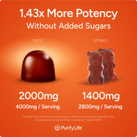 Sugar-Free Pumpkin Seed Oil Gummies Supplement - Hair Skin and Nails, Immune Support, Detox