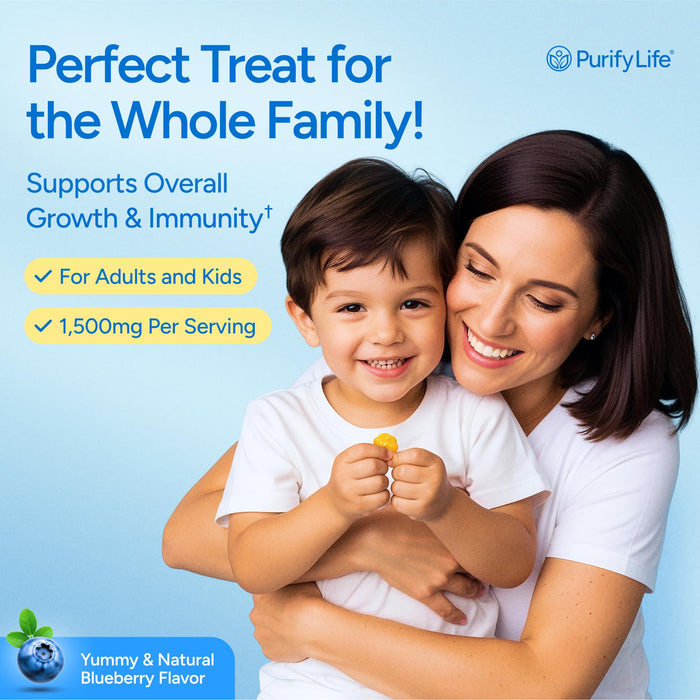 Sugar-Free Colostrum Gummies (1500mg) Bovine Colostrum for Gut and Skin Health, Immune Support