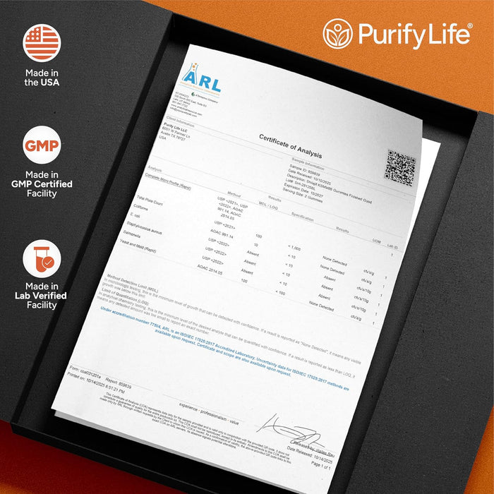 Purify Life Sugar-Free Himalayan Shilajit Gummies for Men and Women