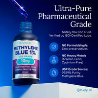 Methylene Blue Drops 1% Solution (USP Grade 99.99% Pure)