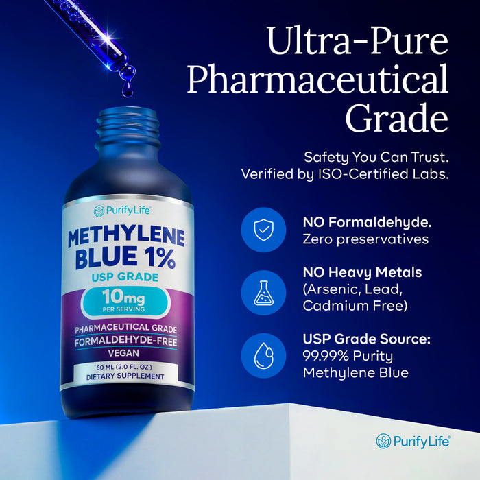 Methylene Blue Drops 1% Solution (USP Grade 99.99% Pure)