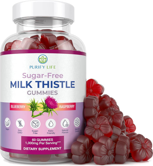 Sugar Free Milk Thistle Gummies for Liver Function, Detox & Cleanse, Hangover Relief