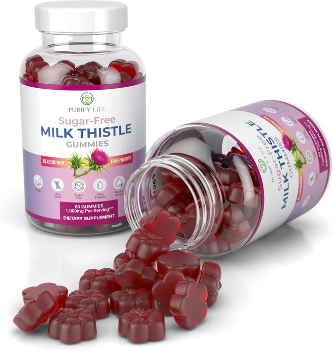 Sugar Free Milk Thistle Gummies for Liver Function, Detox & Cleanse, Hangover Relief