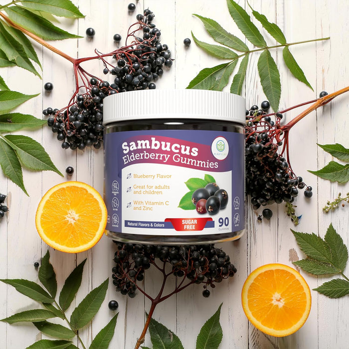 Elderberry Gummies With Zinc & Vitamin C - For Kids and Adults - 90 Gummy Supply