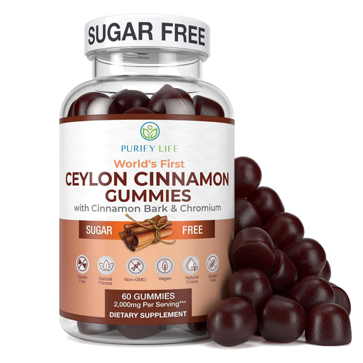 Sugar-Free Ceylon Cinnamon Gummies with Chromium, Vegan, 60 Chews