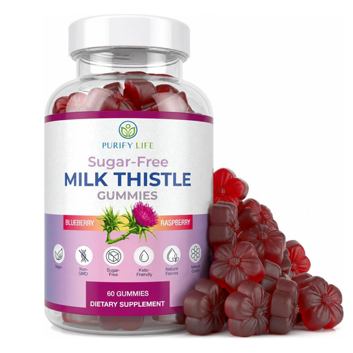 Sugar-Free Milk Thistle Gummies for Liver Cleanse Detox & Repair, Vegan