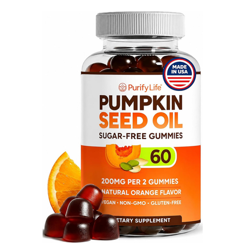 Sugar-Free Pumpkin Seed Oil Gummies to Support Healthy Hair & Skin, Vegan
