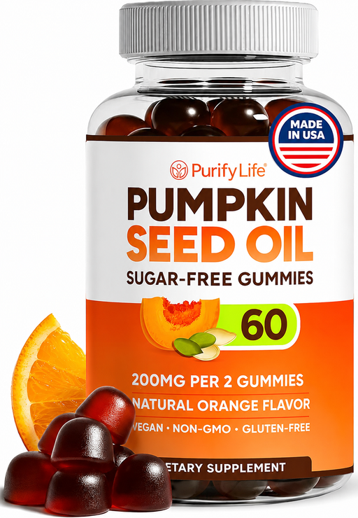 Sugar-Free Pumpkin Seed Oil Gummies Supplement - Hair Skin and Nails, Immune Support, Detox