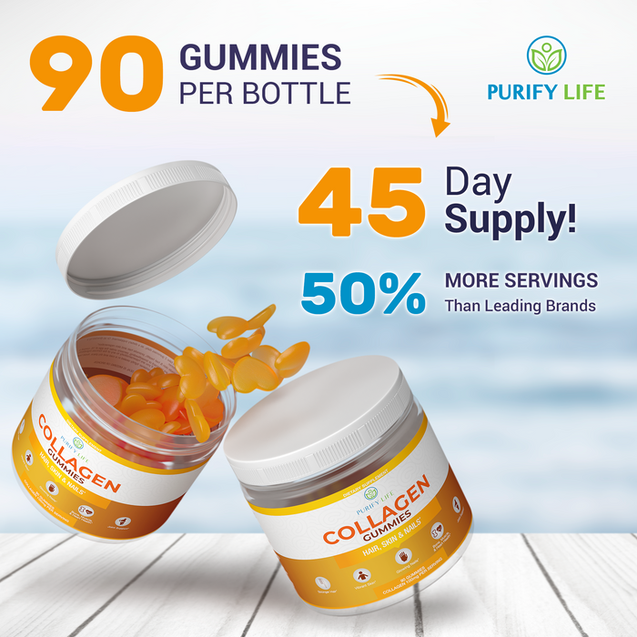 Collagen Gummies For Hair Skin & Nails - 90 Gummies/45 Day Supply