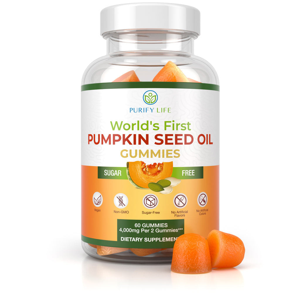 Sugar-Free Pumpkin Seed Oil Gummies Supplement - Hair Skin and Nails, Immune Support, Detox