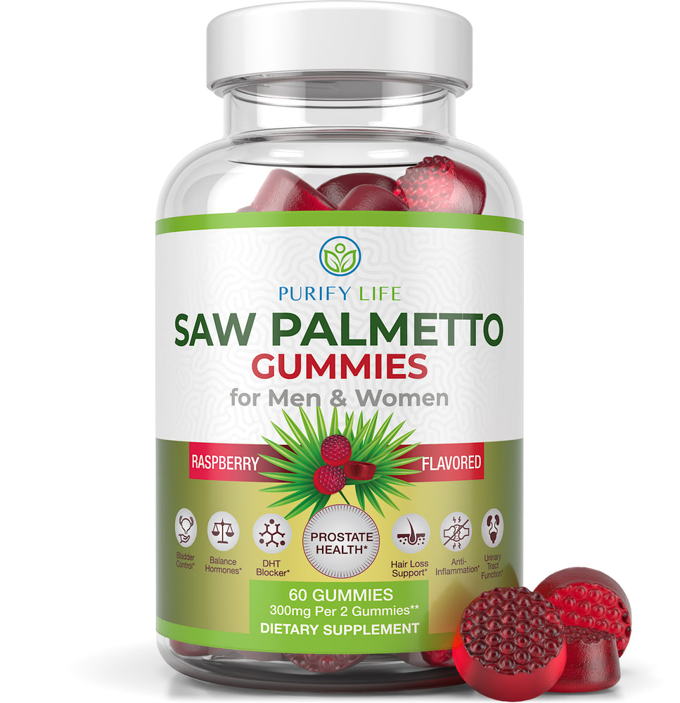 Saw Palmetto Extract Gummies for Hair Loss (2,000mg/serving) Saw Palmetto Supplement for Women & Men