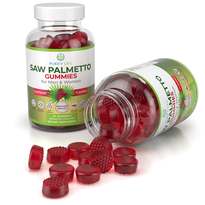 Saw Palmetto Extract Gummies for Hair Loss (2,000mg/serving) Saw Palmetto Supplement for Women & Men