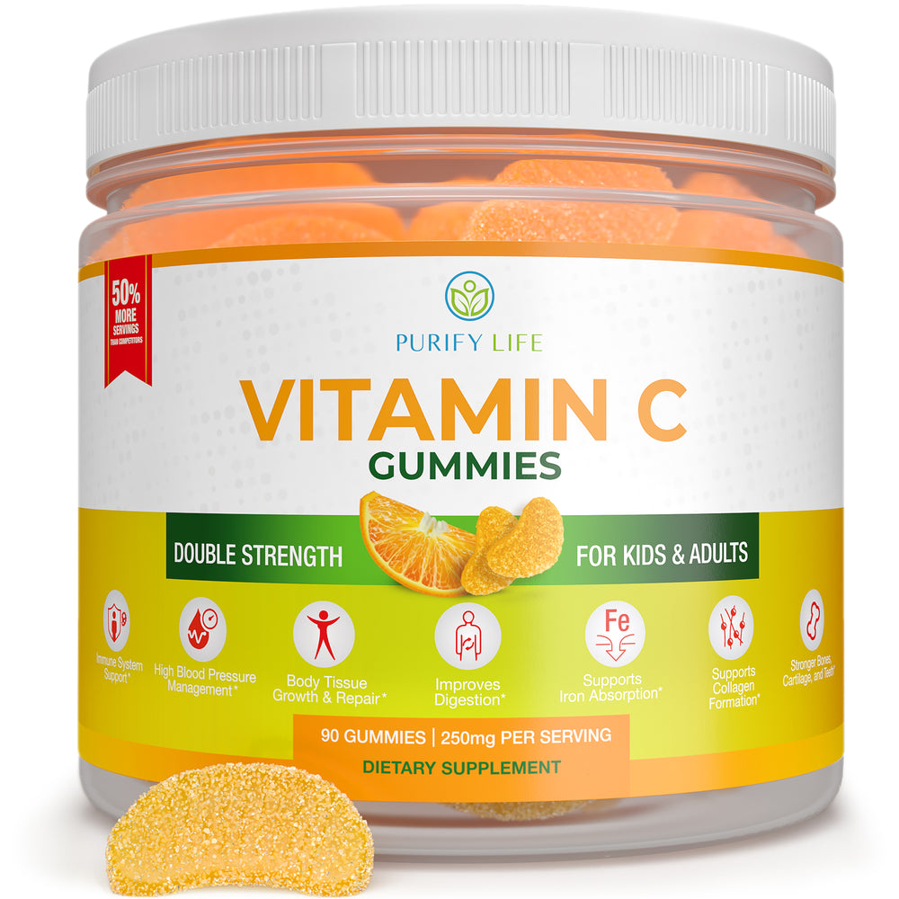 Vitamin C Gummies For Kids & Adults - Double Strength Immune System Support